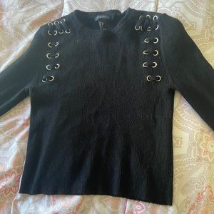 Black Croped Sweater